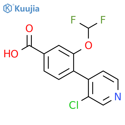 4-(3-chloropyridin-4-yl)-3-(difluoromethoxy)benzoic acid structure