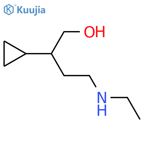 2-Cyclopropyl-4-(ethylamino)butan-1-ol structure