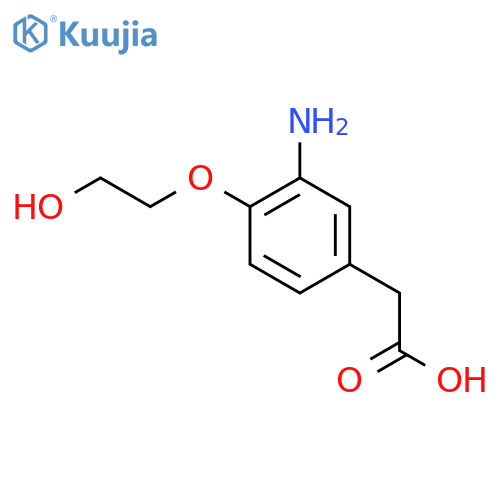 2-[3-Amino-4-(2-hydroxyethoxy)phenyl]acetic acid structure