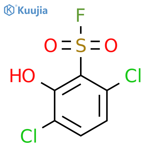 3,6-Dichloro-2-hydroxybenzene-1-sulfonyl fluoride structure