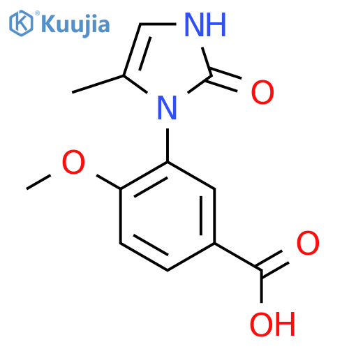 4-methoxy-3-(5-methyl-2-oxo-2,3-dihydro-1H-imidazol-1-yl)benzoic acid structure