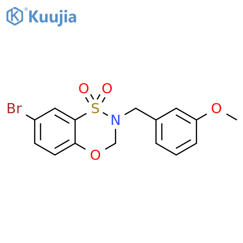 7-bromo-2-(3-methoxyphenyl)methyl-2,3-dihydro-4,1lambda6,2-benzoxathiazine-1,1-dione structure