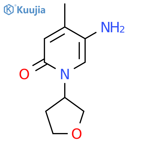 5-amino-4-methyl-1-(oxolan-3-yl)-1,2-dihydropyridin-2-one structure