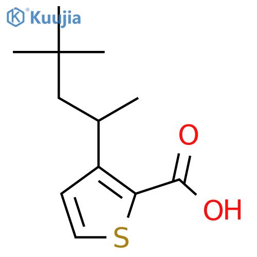 3-(4,4-Dimethylpentan-2-yl)thiophene-2-carboxylic acid structure