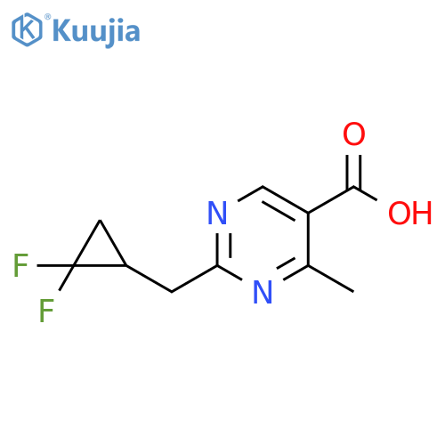 5-Pyrimidinecarboxylic acid, 2-[(2,2-difluorocyclopropyl)methyl]-4-methyl- structure