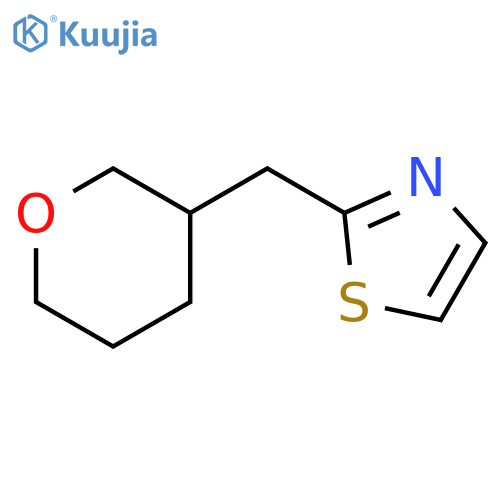 Thiazole, 2-[(tetrahydro-2H-pyran-3-yl)methyl]- structure