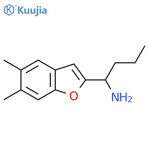 1-(5,6-Dimethyl-1-benzofuran-2-yl)butan-1-amine structure