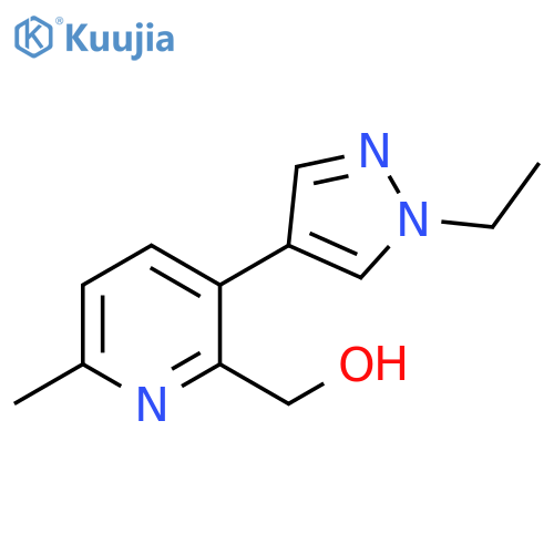 2-Pyridinemethanol, 3-(1-ethyl-1H-pyrazol-4-yl)-6-methyl- structure