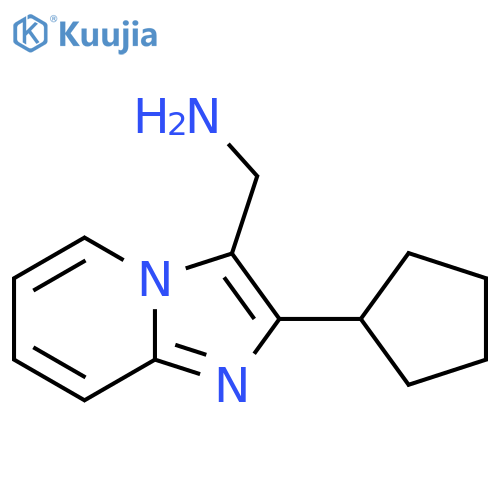 {2-cyclopentylimidazo1,2-apyridin-3-yl}methanamine structure
