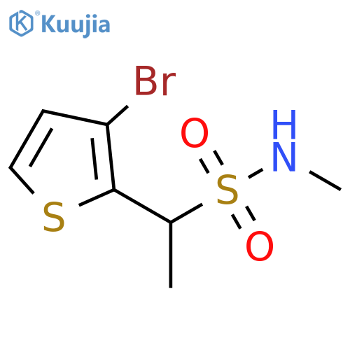 2-Thiophenemethanesulfonamide, 3-bromo-N,α-dimethyl- structure