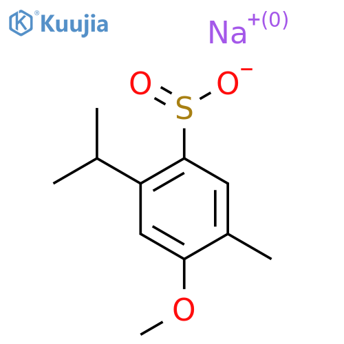 Sodium 4-methoxy-5-methyl-2-(propan-2-yl)benzene-1-sulfinate structure