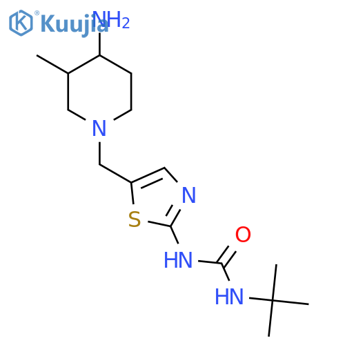 1-{5-[(4-Amino-3-methylpiperidin-1-yl)methyl]-1,3-thiazol-2-yl}-3-tert-butylurea structure