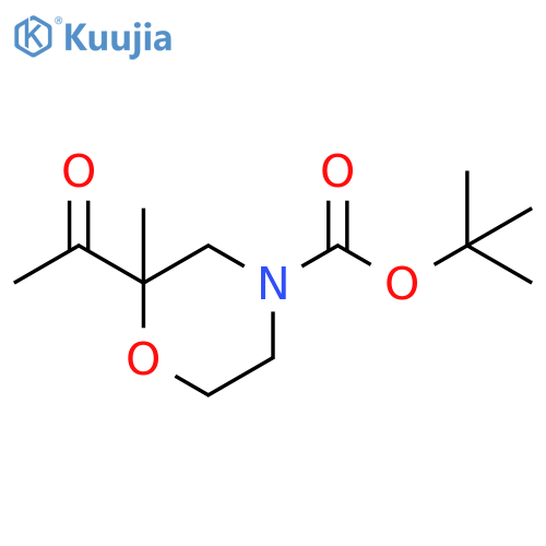 1,1-Dimethylethyl 2-acetyl-2-methyl-4-morpholinecarboxylate structure