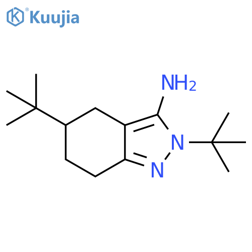 2H-Indazol-3-amine, 2,5-bis(1,1-dimethylethyl)-4,5,6,7-tetrahydro- structure