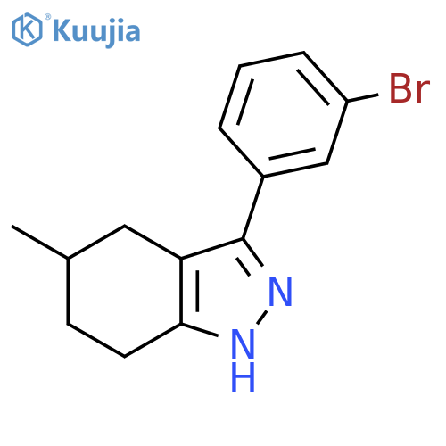 3-(3-bromophenyl)-5-methyl-4,5,6,7-tetrahydro-2H-indazole structure