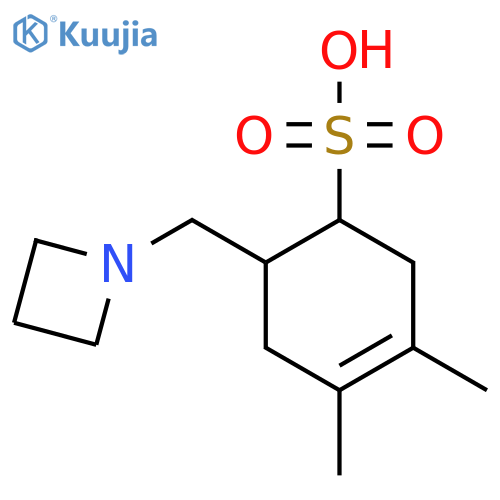 6-[(Azetidin-1-yl)methyl]-3,4-dimethylcyclohex-3-ene-1-sulfonic acid structure