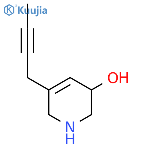 5-(But-2-yn-1-yl)-1,2,3,6-tetrahydropyridin-3-ol structure