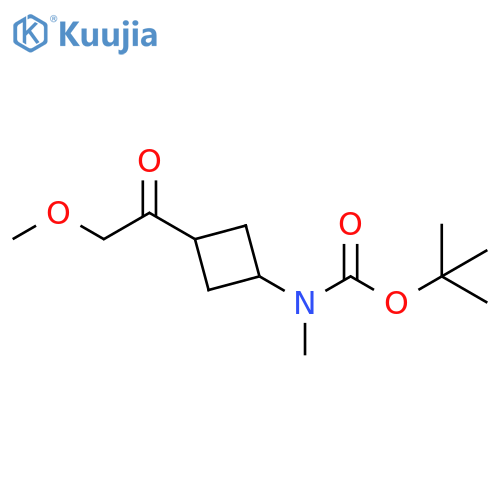 Carbamic acid, N-[3-(2-methoxyacetyl)cyclobutyl]-N-methyl-, 1,1-dimethylethyl ester structure