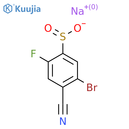 Sodium 5-bromo-4-cyano-2-fluorobenzene-1-sulfinate structure