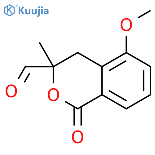 1H-2-Benzopyran-3-carboxaldehyde, 3,4-dihydro-5-methoxy-3-methyl-1-oxo- structure