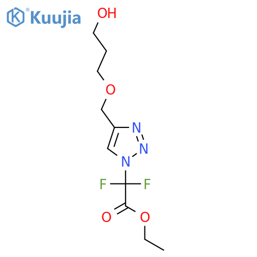 ethyl 2,2-difluoro-2-{4-[(3-hydroxypropoxy)methyl]-1H-1,2,3-triazol-1-yl}acetate structure