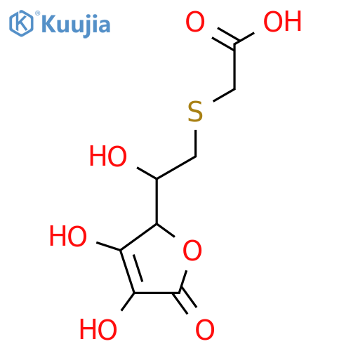 2-{[2-(3,4-Dihydroxy-5-oxo-2,5-dihydrofuran-2-yl)-2-hydroxyethyl]sulfanyl}acetic acid structure