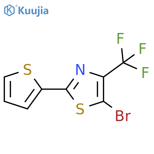Thiazole, 5-bromo-2-(2-thienyl)-4-(trifluoromethyl)- structure