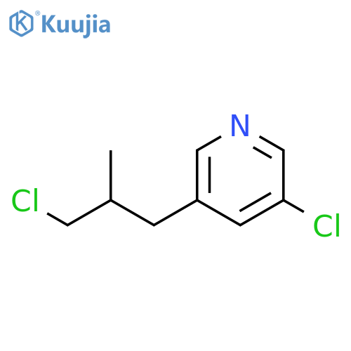 Pyridine, 3-chloro-5-(3-chloro-2-methylpropyl)- structure