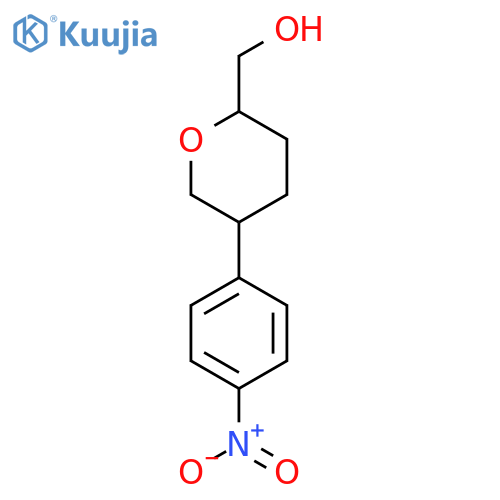 [5-(4-Nitrophenyl)oxan-2-yl]methanol structure