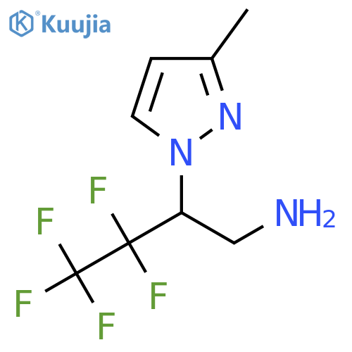 3,3,4,4,4-Pentafluoro-2-(3-methylpyrazol-1-yl)butan-1-amine structure
