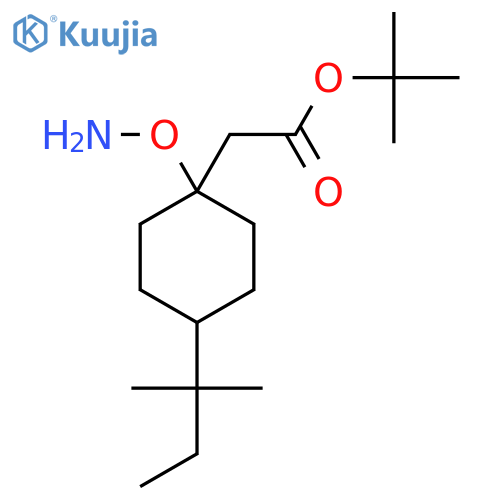 Tert-butyl 2-[1-(aminooxy)-4-(2-methylbutan-2-yl)cyclohexyl]acetate structure