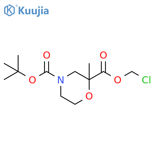 2,4-Morpholinedicarboxylic acid, 2-methyl-, 2-(chloromethyl) 4-(1,1-dimethylethyl) ester structure