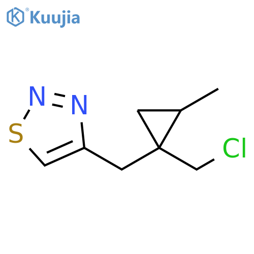 1,2,3-Thiadiazole, 4-[[1-(chloromethyl)-2-methylcyclopropyl]methyl]- structure