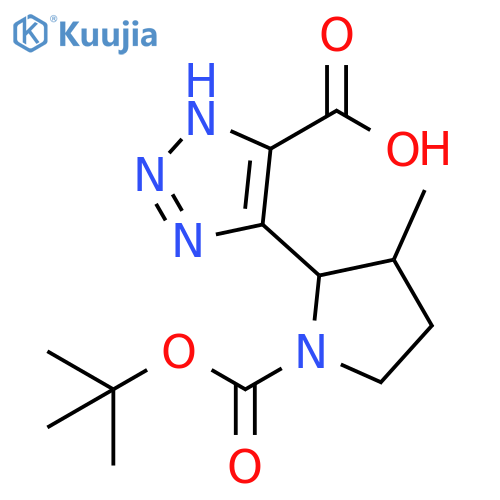 1H-1,2,3-Triazole-5-carboxylic acid, 4-[1-[(1,1-dimethylethoxy)carbonyl]-3-methyl-2-pyrrolidinyl]- structure