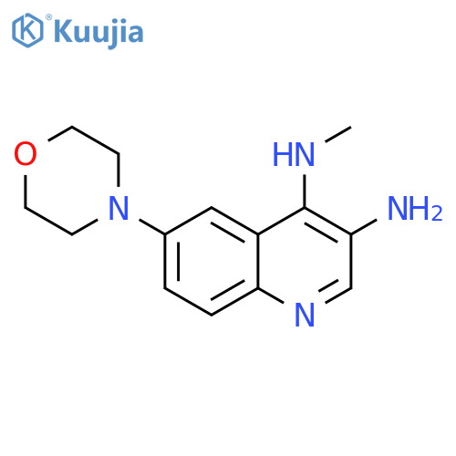 3,4-Quinolinediamine, N4-methyl-6-(4-morpholinyl)- structure