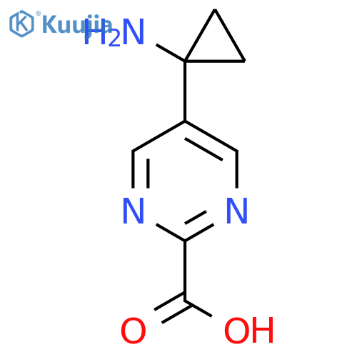 5-(1-Aminocyclopropyl)pyrimidine-2-carboxylic acid structure