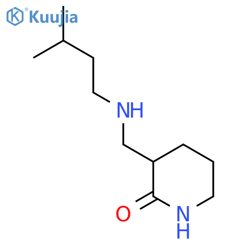 3-{[(3-Methylbutyl)amino]methyl}piperidin-2-one structure
