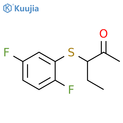 2-Pentanone, 3-[(2,5-difluorophenyl)thio]- structure