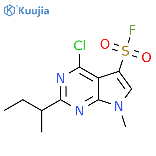 2-(butan-2-yl)-4-chloro-7-methyl-7H-pyrrolo[2,3-d]pyrimidine-5-sulfonyl fluoride structure