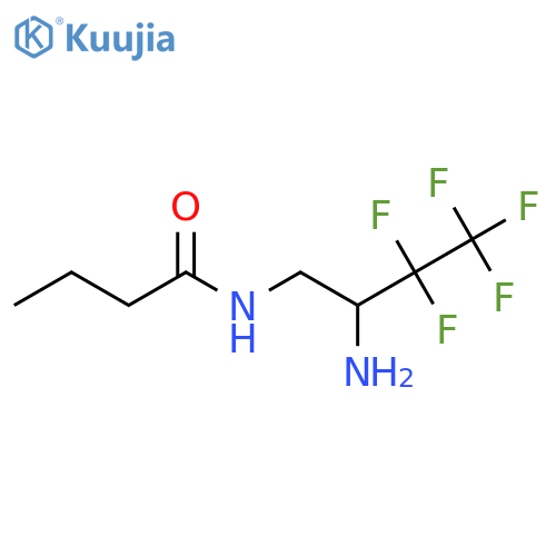 N-(2-amino-3,3,4,4,4-pentafluorobutyl)butanamide structure