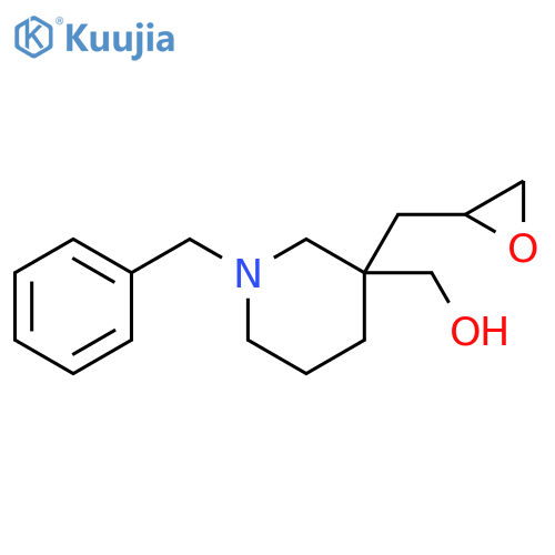 3-Piperidinemethanol, 3-(2-oxiranylmethyl)-1-(phenylmethyl)- structure