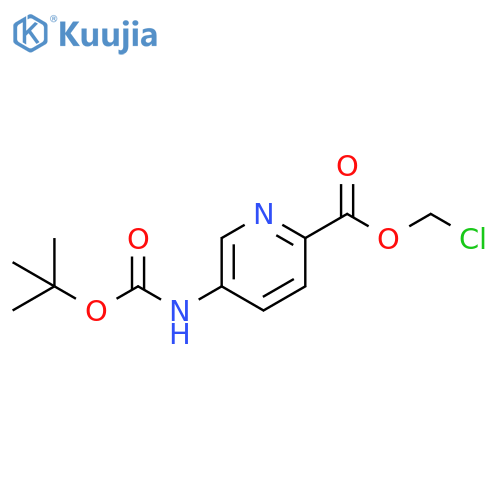 2-Pyridinecarboxylic acid, 5-[[(1,1-dimethylethoxy)carbonyl]amino]-, chloromethyl ester structure
