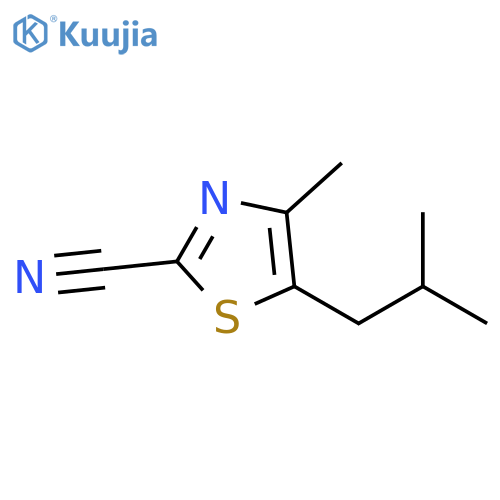 2-Thiazolecarbonitrile, 4-methyl-5-(2-methylpropyl)- structure