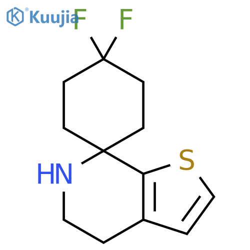 Spiro[cyclohexane-1,7'(4'H)-thieno[2,3-c]pyridine], 4,4-difluoro-5',6'-dihydro- structure