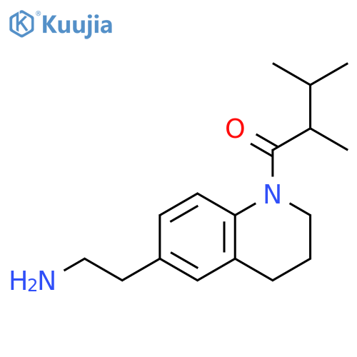 1-Butanone, 1-[6-(2-aminoethyl)-3,4-dihydro-1(2H)-quinolinyl]-2,3-dimethyl- structure