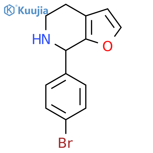 7-(4-bromophenyl)-4H,5H,6H,7H-furo2,3-cpyridine structure