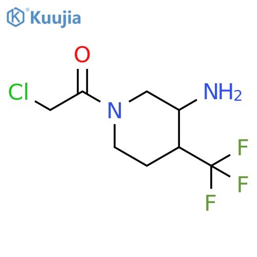 Ethanone, 1-[3-amino-4-(trifluoromethyl)-1-piperidinyl]-2-chloro- structure