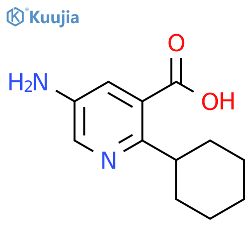 3-Pyridinecarboxylic acid, 5-amino-2-cyclohexyl- structure