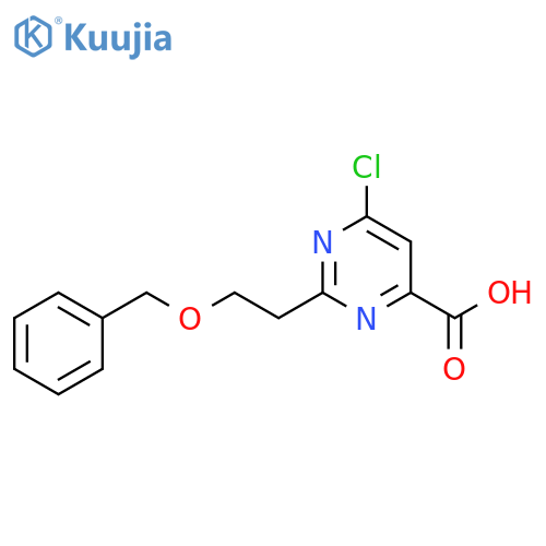 4-Pyrimidinecarboxylic acid, 6-chloro-2-[2-(phenylmethoxy)ethyl]- structure