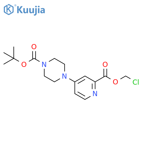 1-Piperazinecarboxylic acid, 4-[2-[(chloromethoxy)carbonyl]-4-pyridinyl]-, 1,1-dimethylethyl ester structure